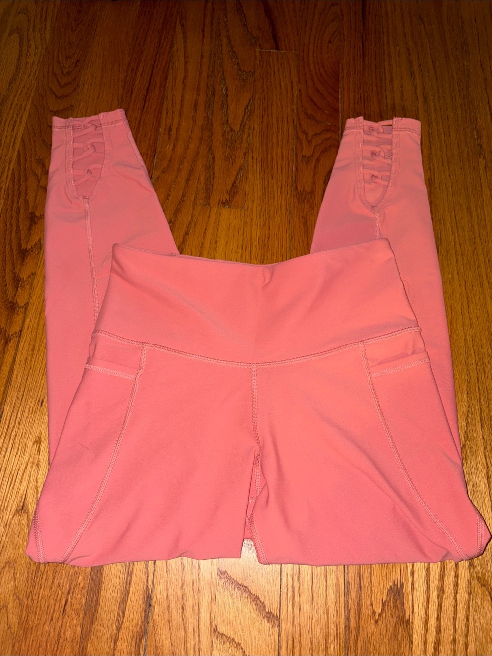 Coral Pink High-Rise Old Navy Powersoft Leggings